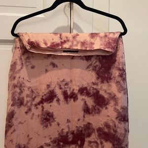 Lulus pink tie dye maxi skirt